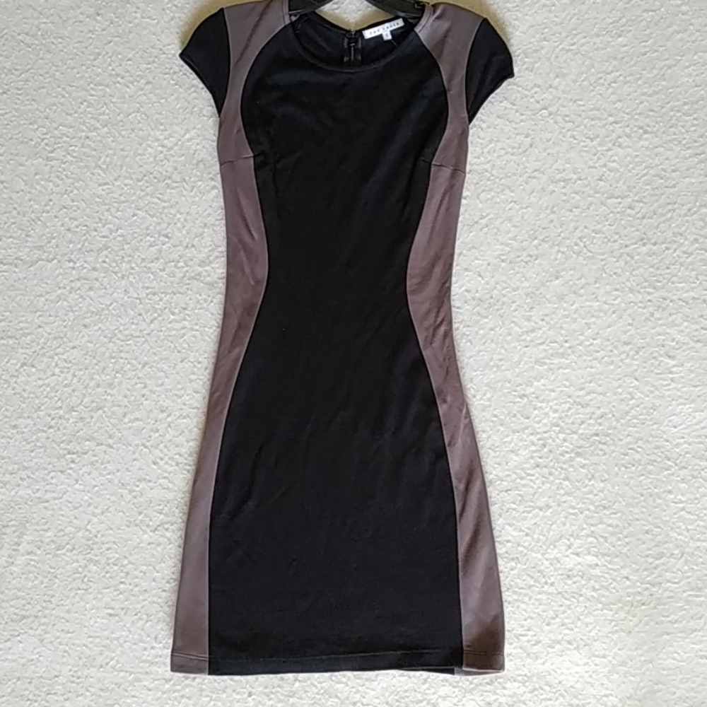Red Haute Black & Grey Bodycon Mini Dress Size S